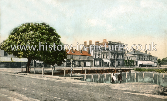 High Road & Pond, Woodford Green, Essex, c.1906